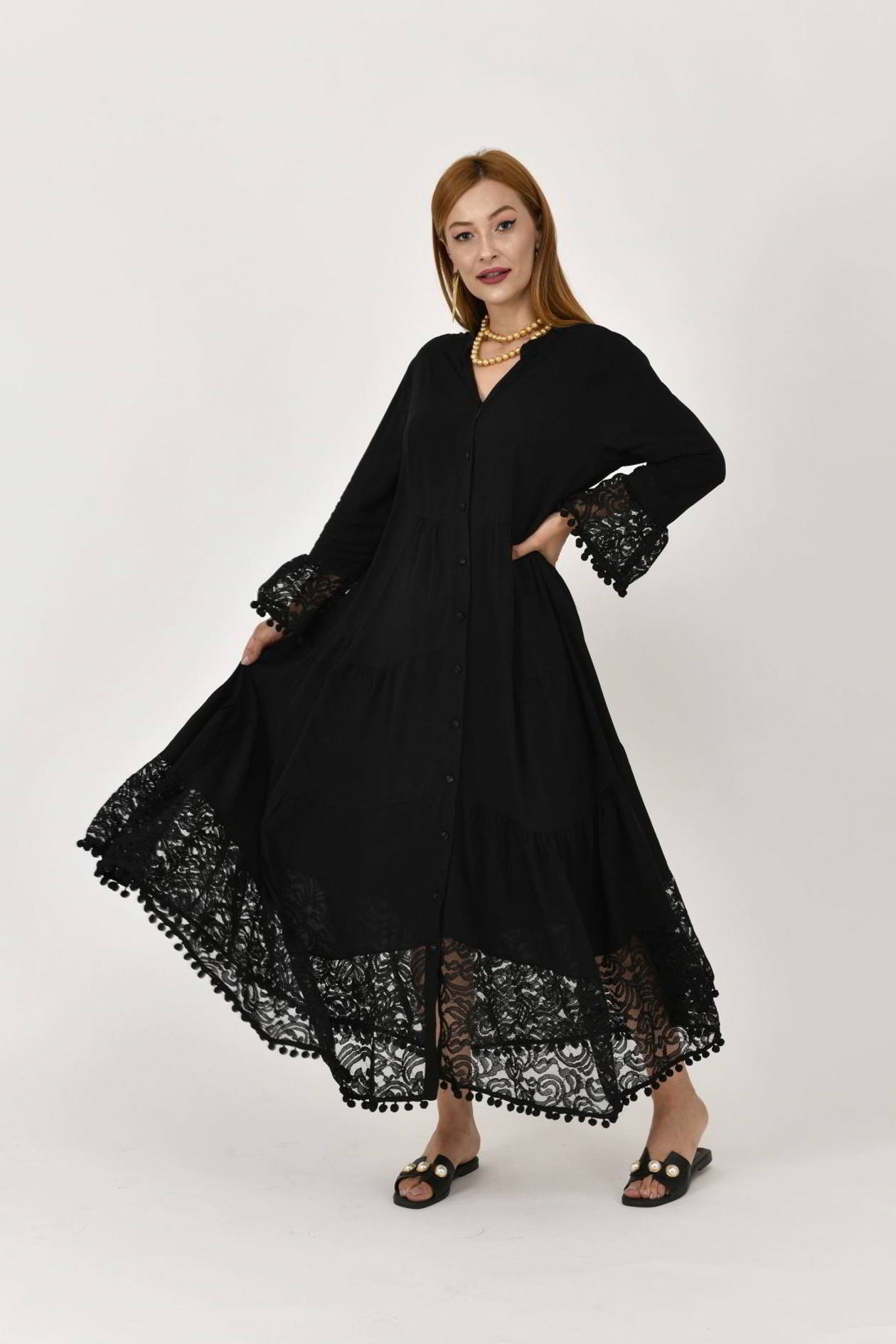 Park Moda An10459 Siyah Günlük Elbise