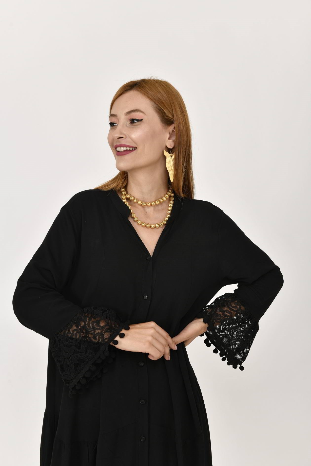Park Moda An10459 Siyah Günlük Elbise