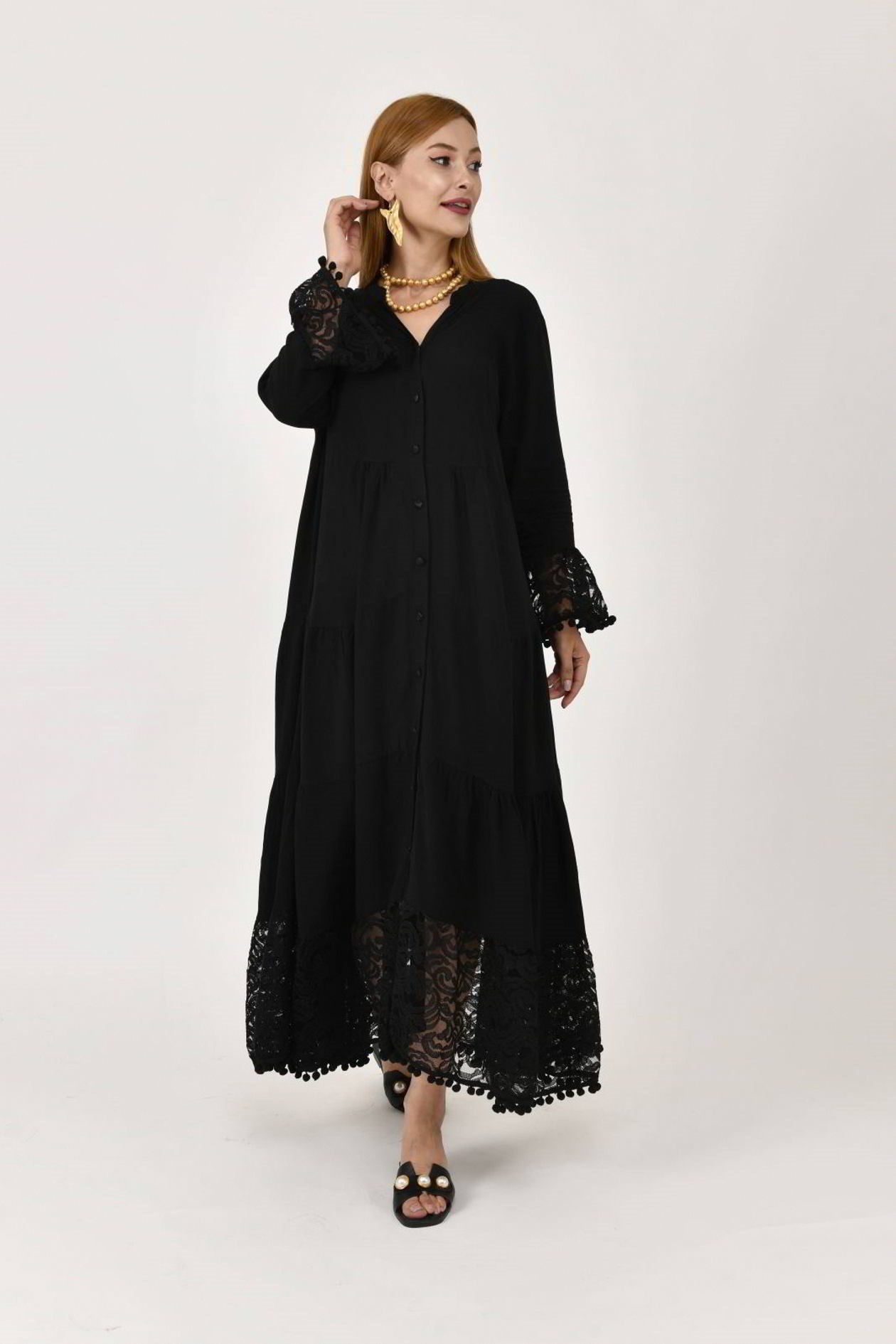 Park Moda An10459 Siyah Günlük Elbise