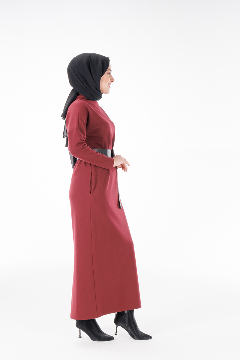 Myred 558 Bordo Günlük Elbise