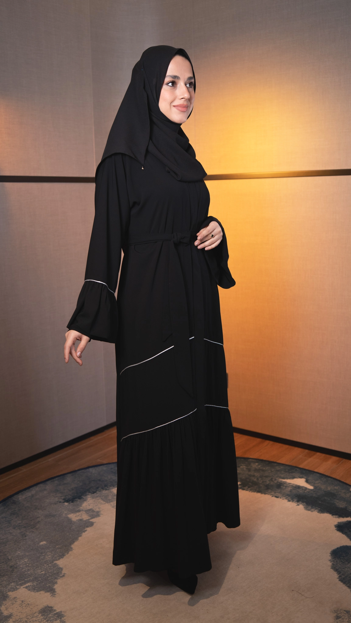 Hatice Ulaş Siyah Spor Abaya