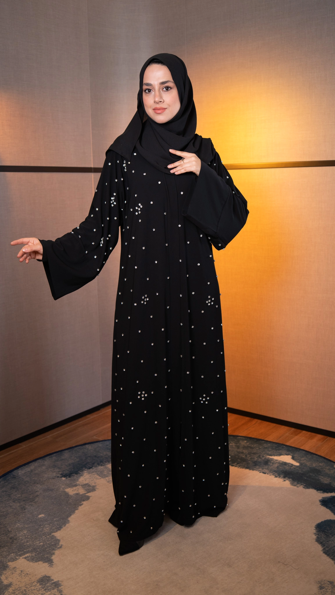 Hatice Ulaş Siyah Galaksi Abaya