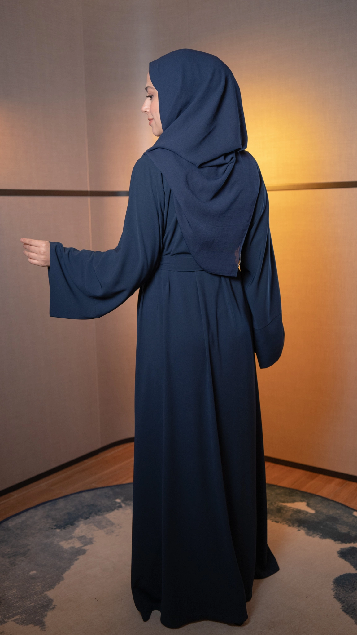 Hatice Ulaş Lacivert Sade Abaya