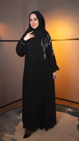 Etrucci Siyah Nakşin Ferace