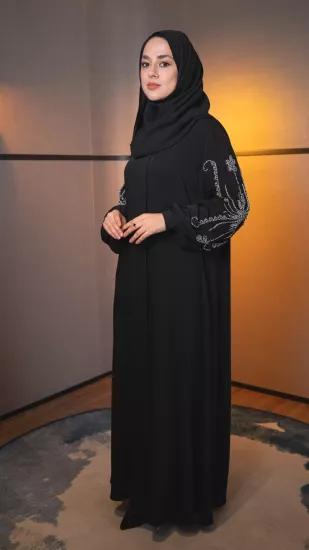 Etrucci Siyah Nakkaşe Ferace