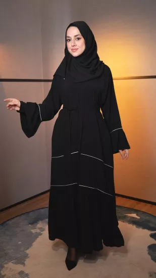 Hatice Ulaş Siyah Spor Abaya