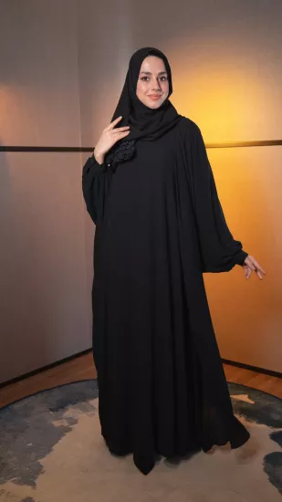 Etrucci Siyah Mestur Elbise