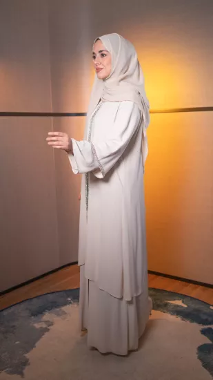 Etrucci Bej Sedef Abaya