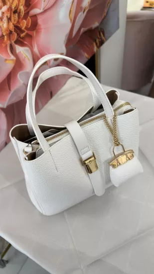 Krıste Bell Beyaz Handbag Çanta